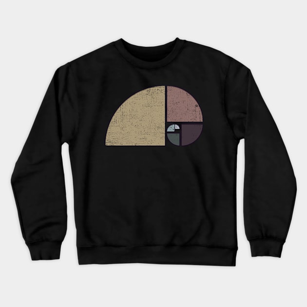 Geometric Fibonacci Spiral Crewneck Sweatshirt by ddtk